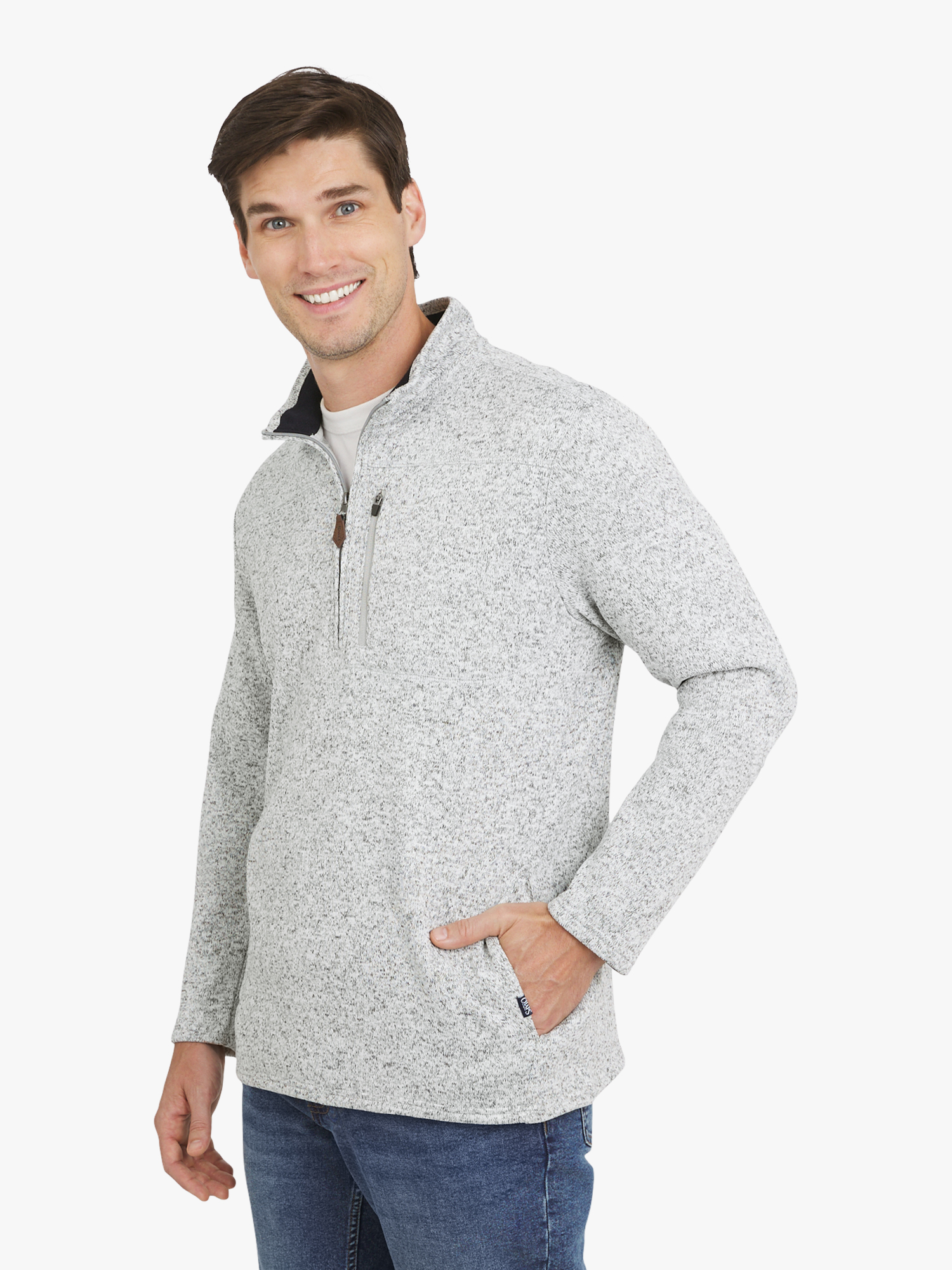 Chaps Men's & Big Men's Quarter Zip Fleece Sweater, Sizes S-3XL
