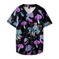 thumbnail image 3 of Mitis trippy glowy mushroom art rave Uniform Men/Women Baseball Jersey For EDM Festivals Style2, 3 of 5