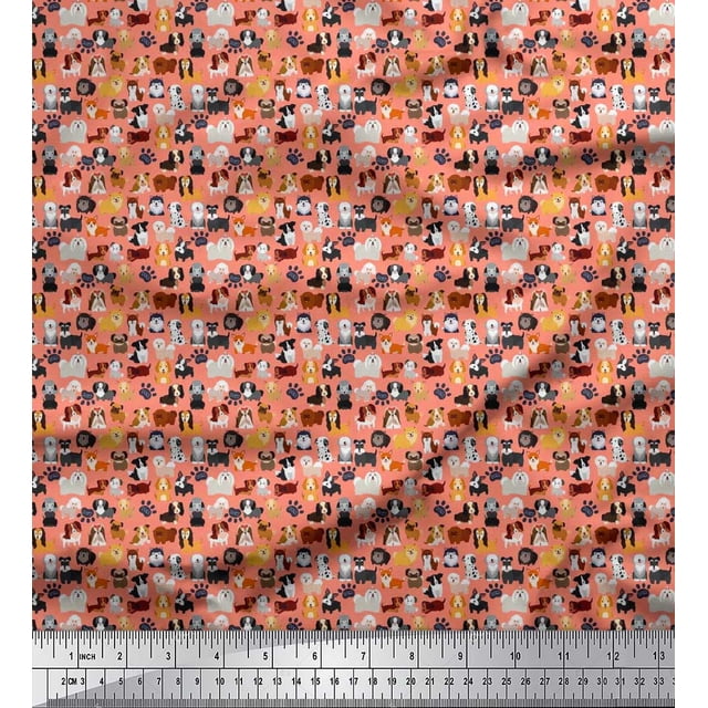 Soimoi Velvet Fabric Vegetable,Burger & Pizza Food Printed Fabric 1 Yard 58 Inch Wide