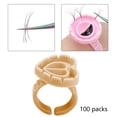 thumbnail image 4 of Paquete de 2 a 6 anillos de pegamento desechables de 100 piezas para injertar pestañas para manicura de salón. 2 piezas, 4 of 7