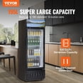 thumbnail image 2 of Commercial Merchandiser Refrigerator, 6.8 Cu.Ft / 195L Beverage Refrigerator Cooler Merchandiser, Glass Door Display Refrigerator Upright Fridge with 3 Adjustable Shelves, Customizable Lightbox, 2 of 7