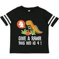 thumbnail image 3 of Inktastic 4th Birthday Party Dinosaur Boys Toddler T-Shirt, 3 of 5
