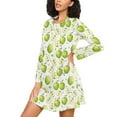 thumbnail image 3 of joogoo Apples Women's Long Sleeve Nightgown Sleepwear L, 3 of 8