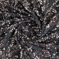 thumbnail image 2 of Zelouf Courtney Poly Span Lace W/ Sequins  , Sewing, DIY, Crafts Fabric by the Yard, Charcoal/steel, 1 Yard, 2 of 3