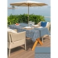 thumbnail image 5 of Outdoor Tablecloth with Umbrella Hole for Patio/Picnic/Party/Camping, Boho Blue Flower Waterproof Table Cloth Rectangle Table Cover Washable, Abstract Bohemia Pesley Floral (54"x 80"), 5 of 8