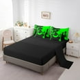 thumbnail image 3 of Erosebridal Green Abstract Bedding Full Size, Chic Minimalism Bed in a Bag Full size, Circle Decor, Reversible 7-Piece, 3 of 5