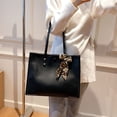 thumbnail image 4 of Hukapapa Bolso para mujer Bolso de mano de moda Bolsos de hombro Bolsos de mano con asa superior y bolsillo externonegro, 4 of 6