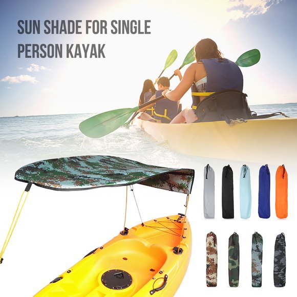 Graflsoa Compact Single Kayak Sun Shelter with Water-Resistant Oxford Cloth and Lightweight Aluminum Frame