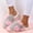 Pink, variant on JUSLIO Womens House Slippers Fuzzy Plush Flat Sole Non Slip Indoor House Slippers Closed Toe Slide Slippers