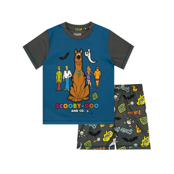 Scooby Doo Boys Short Pajamas Blue Sizes 412
