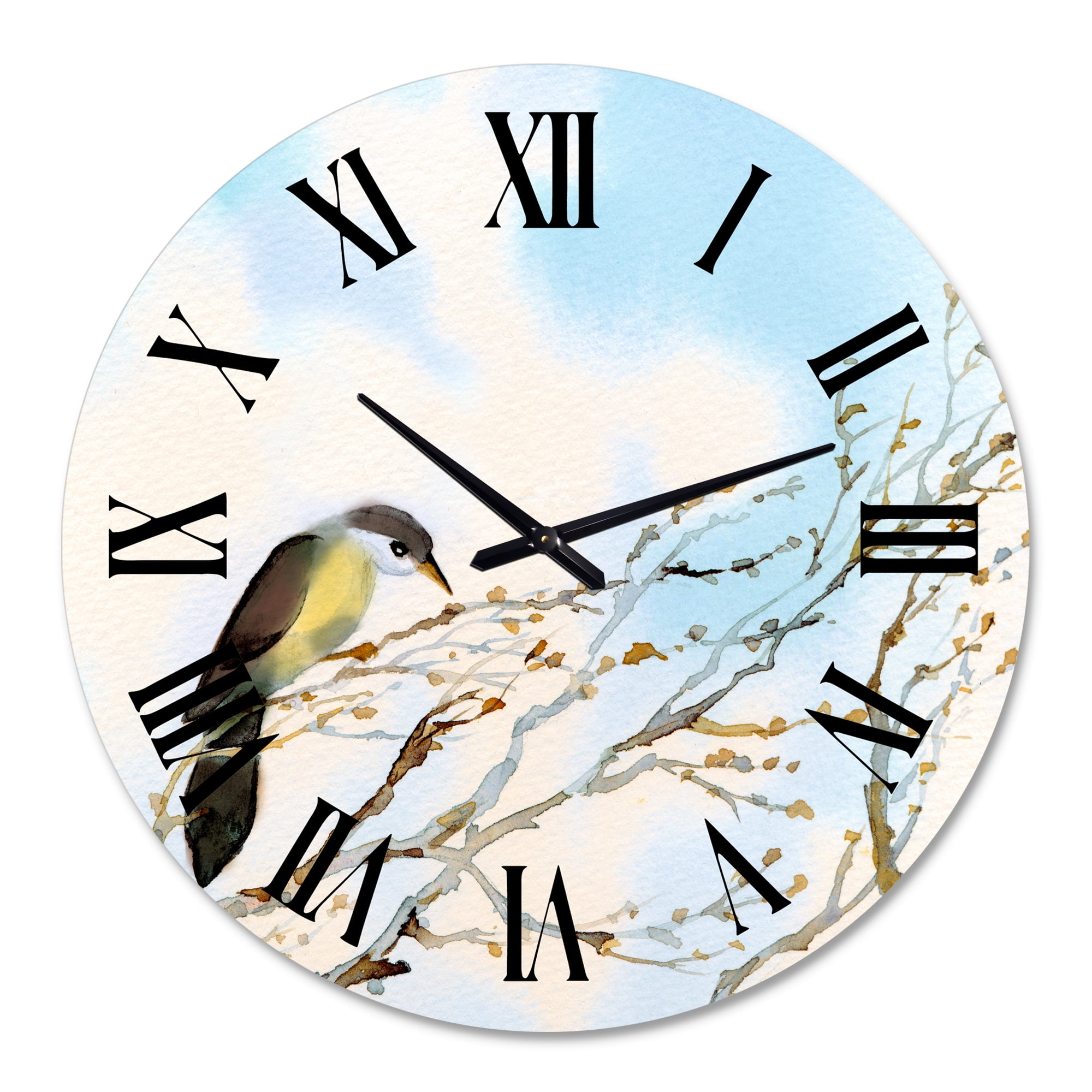 Designart 1 in Quartz Traditional Wall Clock