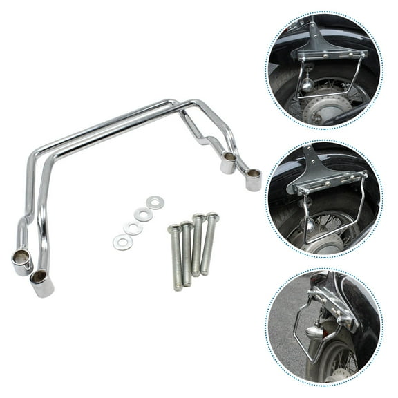 FUTUREORYY Silver Saddlebag Mounting Bracket 1 Pair 7.9x6.7x1.2in