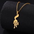 thumbnail image 3 of EUEAVAN Gold Raccoon Pendant Necklace Stainless Steel Jewelry, 3 of 6