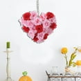 thumbnail image 2 of EUDIDV Romantic Presents Valentine's Day Love Wall Hanging Decoration Supplies Red Simulated Rose Hanging Decoration Scene Arrangement Flower Wreath Valentine's Decor, 2 of 7