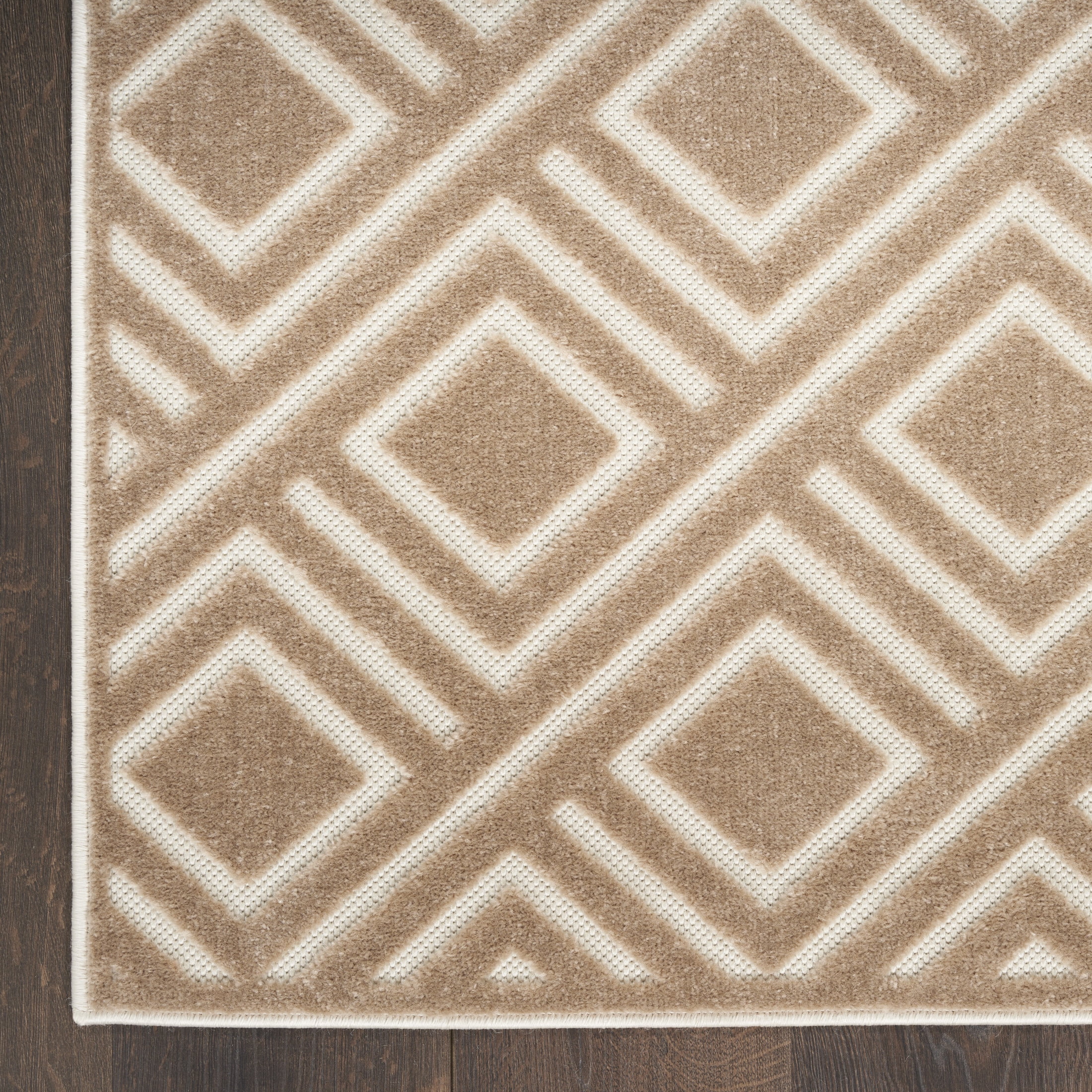 Nourison Care Free 3'11" x 5'11" Brown Modern Indoor Rug