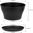 thumbnail image 5 of 8 Pack 5.5" Plastic Plant Pots with Drainage Hole and Trays, Flower Pots for All House Plants, Succulents, Flowers, and Seedling Nursery, Black, 5 of 5