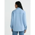 thumbnail image 5 of Time and Tru Women’s Knit Shacket with Long Sleeves, Sizes XS-XXXL, 5 of 6