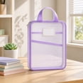 thumbnail image 4 of CQCYD Clear Mesh Zipper Document Bag, A4 Transparent File Storage Pouch with Handle, Portable Organizer for Adults, Lightweight Travel Tote, 13x10 inch, 4 of 5