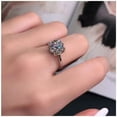 thumbnail image 3 of 0.5 / 1 / 2 Carat Engagement Ring for Women, 925 Silver Round Brilliant Cut Moissanite Promise Ring, Birthday Valentine's Day Mother's Day Gift for Her Girlfriend Wife Mom, 3 of 8