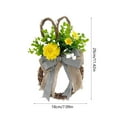thumbnail image 3 of Bunny Wreath with Rope Bow, Artificial Spring Door Decoration for Easter, Front Porch, and Farmhouse Welcome Decor, 3 of 3