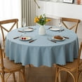 thumbnail image 4 of AUQ Table Cloth Reversible Round Tablecloth for Dining,Chic Tablecloth for Any Event,Green, 4 of 4