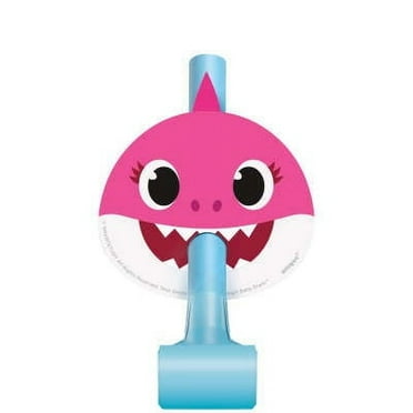 Unique Industries Baby Shark Party Noisemakers, Multicolored, 8 Count Pack