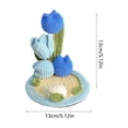 thumbnail image 3 of AURIGATE Handmade Crochet Tulip Flower Phone Stand, 5.12 Inch Cotton Cute Floral Phone Holder for Desk Home Office Decor, 3 of 6
