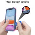 thumbnail image 6 of Apple iPhone 11 Case , for iPhone Series Rugged Rubber Durable 3 in 1 Cover , Phone Case for Girl Men Women Cute (Blue+Pink), 6 of 7