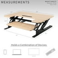 thumbnail image 5 of VIVO Light Wood Height Adjustable Standing Desk Monitor Riser Tabletop Sit Stand, 5 of 9