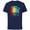 Navy, variant on Star Wars Logo with Pride Icons - Short Sleeve Cotton T-Shirt for Adults - Customized-Black