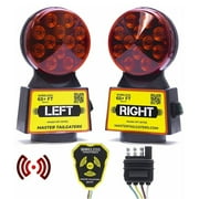 Master Tailgaters Wireless Trailer Tow Lights - Magnetic Mount - 48 Feet Range - 4 Pin Blade Connection