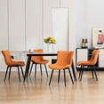 thumbnail image 2 of Kidol & Shellder Dining Chairs Set of 2 Soft Leather Dining Room Chairs with Sleek Metal Legs,Camel, 2 of 9
