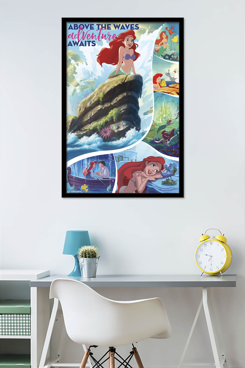 Disney The Little Mermaid - 30th Anniversary Wall Poster, 22.375" x 34", Framed
