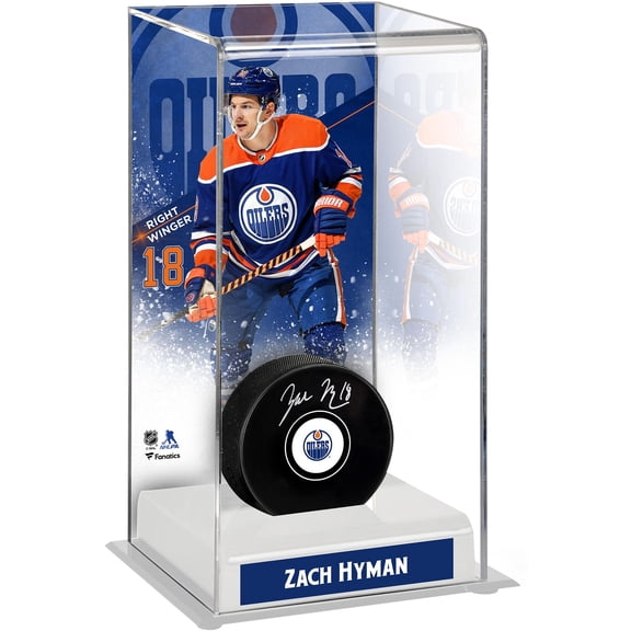 Zach Hyman Edmonton Oilers Deluxe Tall Hockey Puck Case