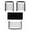 Black/White Cushion, variant on SAFAVIEH Krissy Outdoor Patio 4 Piece Conversation Set, Black/White
