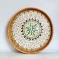 thumbnail image 1 of Plateau de Service en Rotin Tissé, Assiette de Fruits en Rotin Fait Main Naturel pour Table Basse, 1 of 2