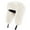 White, variant on Women's Trapper Hat Winter Warm with Faux Fur and Ear Flaps Winter Hat,Black