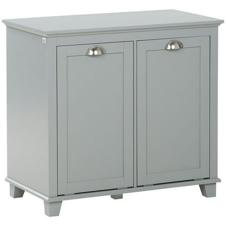 Topcobe Modern Floor Cabinet Storage Cabinet for Living Room Kitchen Bathroom Hallway Indoor Furniture Gray
