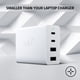 thumbnail image 2 of Cargador Razer Multiport USB-C de 130W con tecnología GaN, 4 Puertos, Blanco, 2 of 7