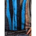 thumbnail image 4 of DYMADE Women Plus Size Tie Dyed Stripe Printed Long Sleeve T-shirt, 4 of 4
