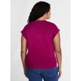 thumbnail image 3 of Terra & Sky Women's Plus Ribbed Sleeveless V Neck Sweater Top, Sizes 0X-5X, 3 of 5