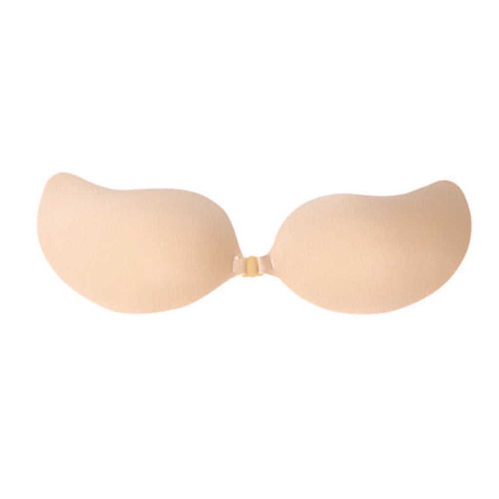GustaveDesign Women Push Up Strapless Invisible Bra Backless Adhesive Sexy  Seamless Bra Breast Life Nipple Cover C Cup,Skin 