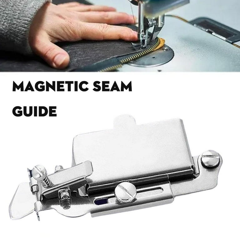 Magnetic Sewing Guide, Magnet Clip Hemmer Guide with Scale, Precision Magnetic Sewing Guide, Magnet Clip Hemmer Guide with Scale, Precision