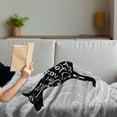 thumbnail image 3 of All You Need Is Love Soft Flannel Fleece Blanket, German Shepherd Dog Silhouette with the Phrase and Doodles, Cozy Plush for Indoor and Outdoor Use, 50" x 60", Pale Grey Black White, by Ambesonne, 3 of 5