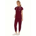 thumbnail image 5 of Wholesale Fashion Scrub Suits Dental Hospital Uniform Set Solid Color Surgical Gown Pocket V-Neck Scrubs Sets For Women Joggers Pants Suit, 5 of 9