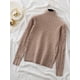 thumbnail image 3 of Suéter elegante de cuello alto para mujer, Jersey suave de punto, Top acanalado, informal, sólido, de manga larga, Otoño e Invierno, 3 of 5