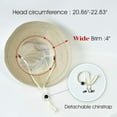 thumbnail image 5 of Womens Cotton Wide Brim Sun Hats UPF50+ UV Packable Beach Hat Summer Bucket Cap for Travel, 5 of 6