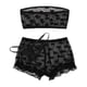 thumbnail image 1 of Gibobby Conjunto de lencería de encaje Día de San Valentín Día de San Valentín Pijama con tanga con volantes, conjunto de tubo con patrón, pantalones cortos con adornos p(Negro, M), 1 of 5