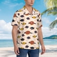 thumbnail image 3 of Fuzoiu Cute Armadillo1 Print Hawaiian Shirt for Men, Summer Beach Casual Short Sleeve Button Down Shirts, Men’s Beach Summer Shirts with Pocket,3X-Large, 3 of 7