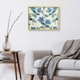 thumbnail image 4 of FANNA Blue Flowers with Golden Border Decorative Painting 16x12in / 20x16in for Living Room Wall Decor Canvas Print Living Room Bedroom Home Office Wall Decor 16x12in, 4 of 5
